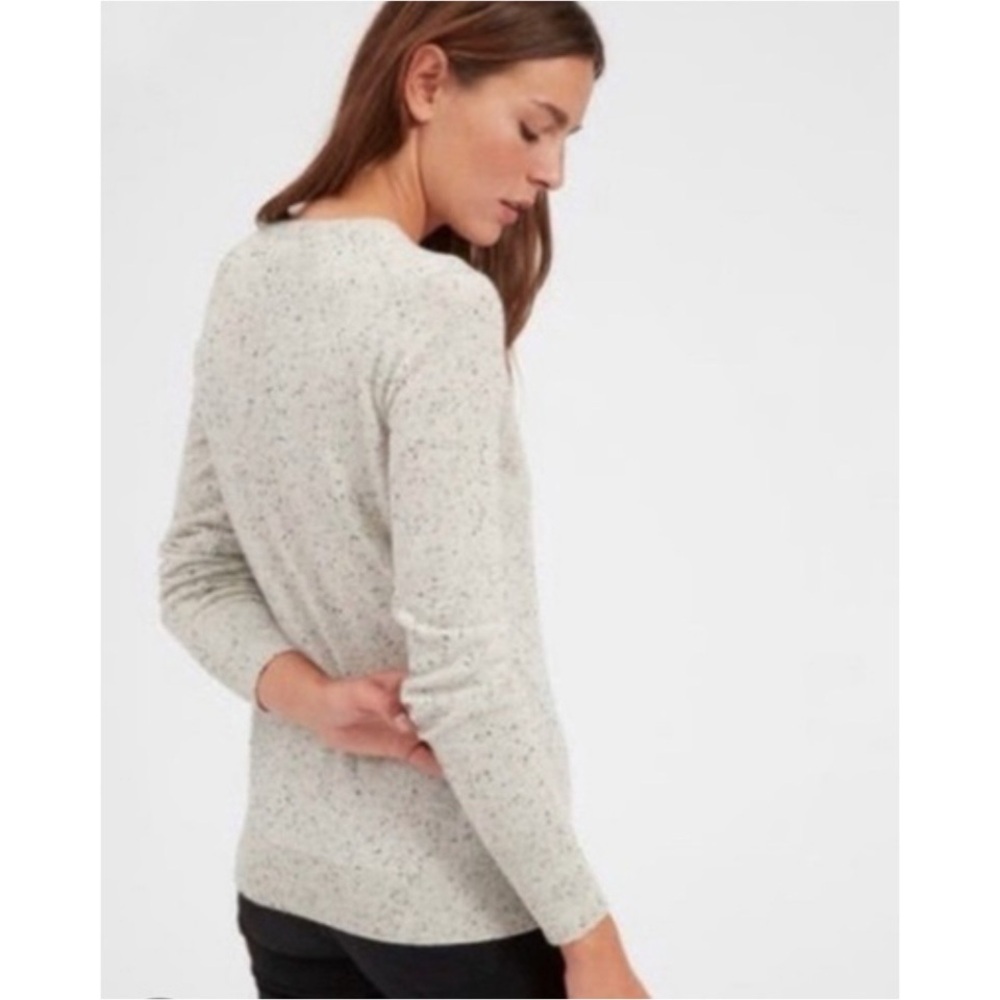 Everlane Classic Cashmere Crew Sweater Donegal Frost Speckled Size Small - Picture 2 of 8